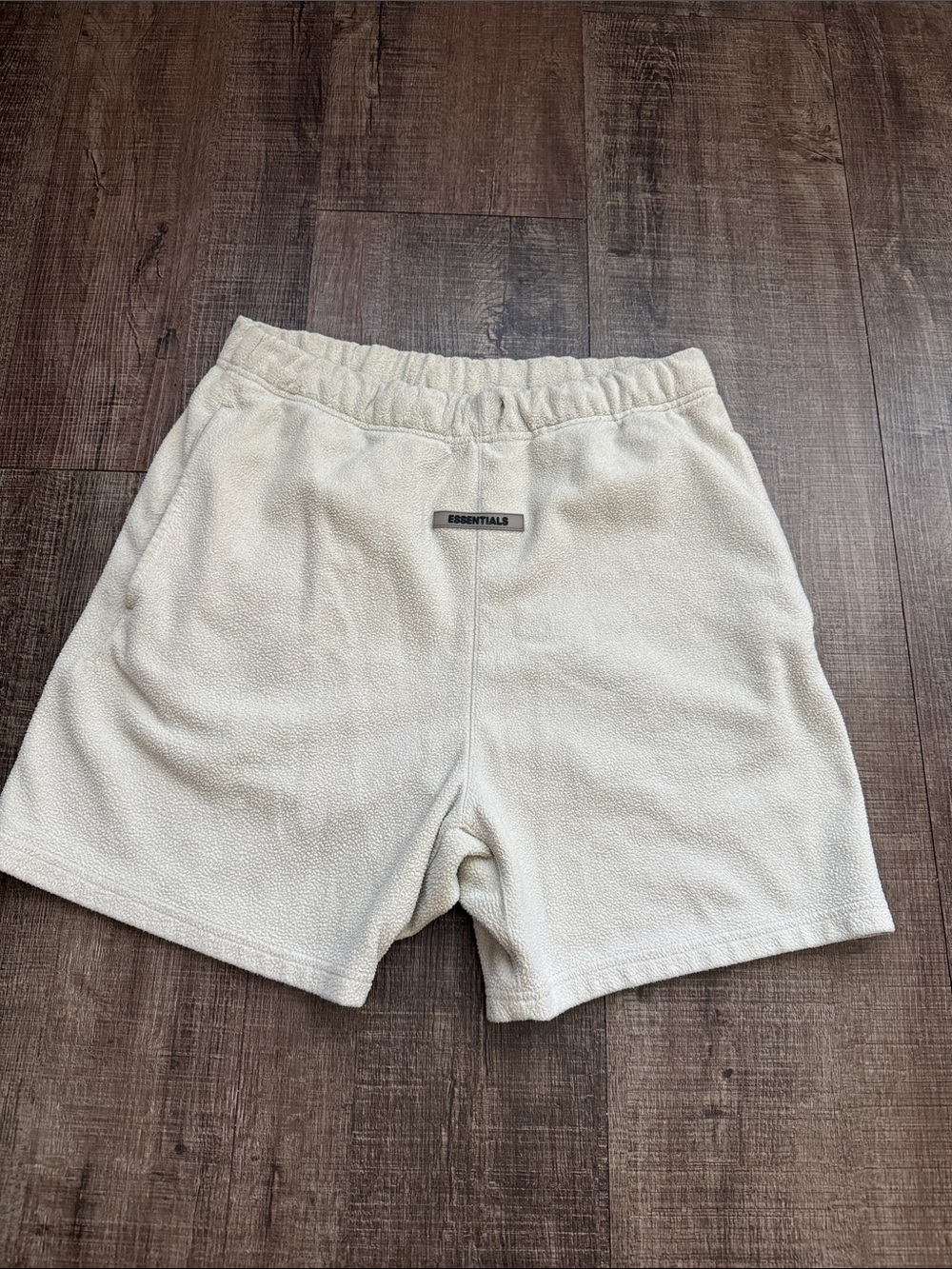 Essentials Men’s Cream Fleece Shorts